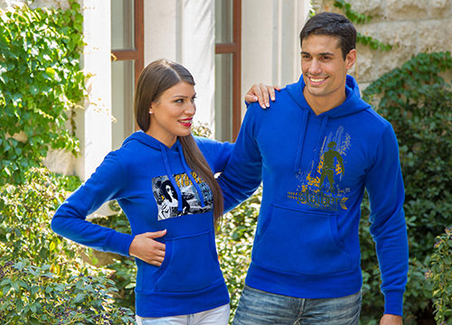 Flexbedruckte Kapuzen-Sweat-Jacken für Damen und Herren von Stickerei Stoiber. Flexbedruckte Kapuzen-Sweat-Jacken für Damen und Herren von Stickerei Stoiber.